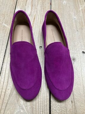 Banana Republic Magenta Suede Slip-On Loafers
